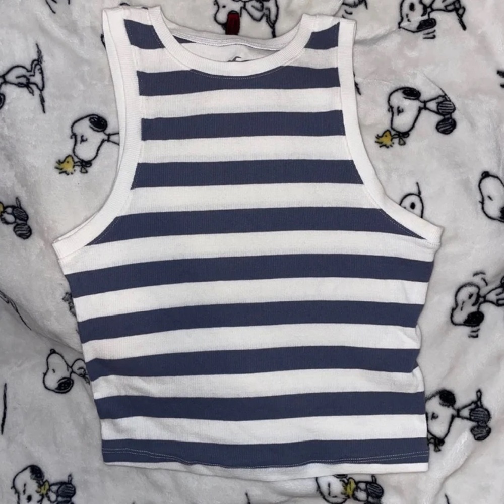 Hollister Striped Ribbed Tank Top